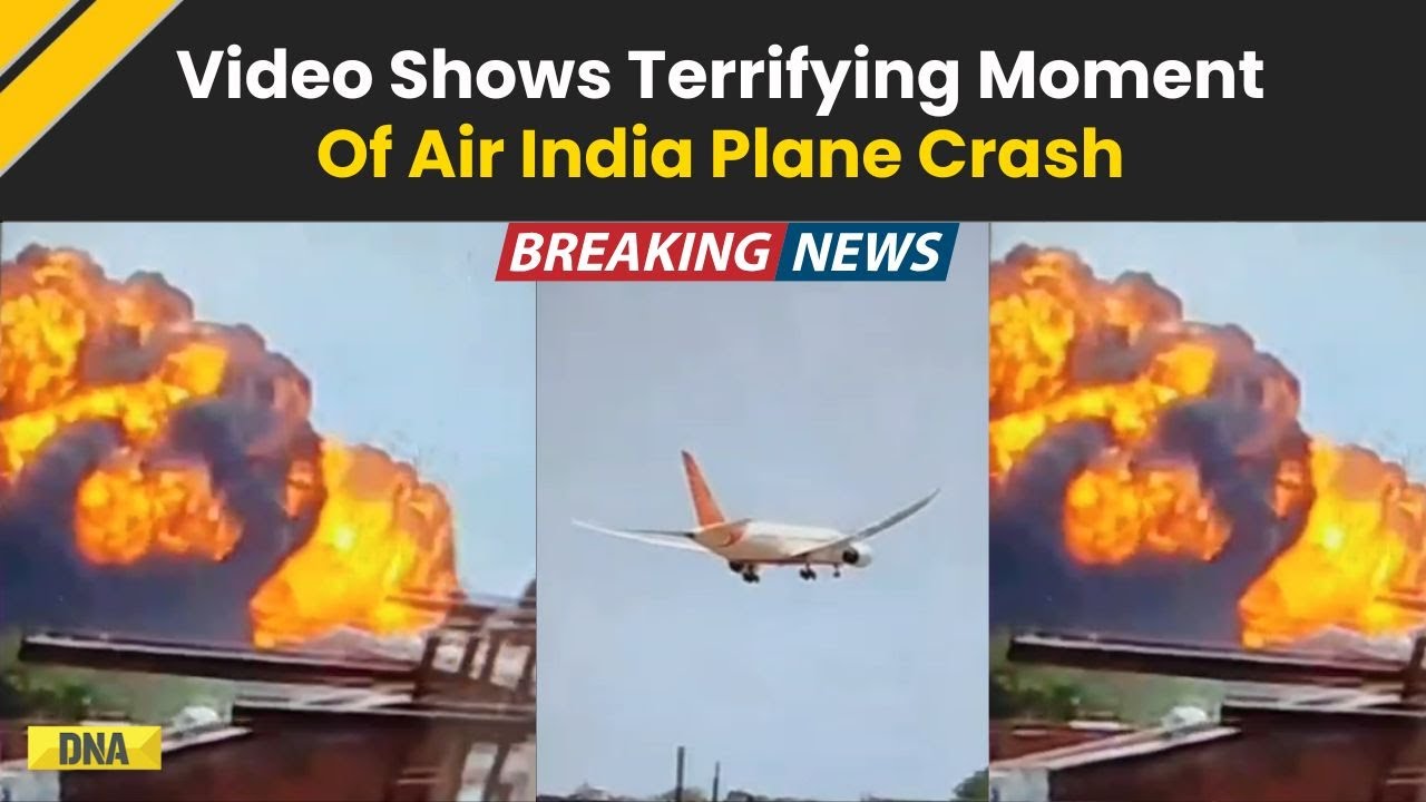 Air India Plane Crash: Video Shows Air India Flight Crashing With 242 Passengers in Gujarat