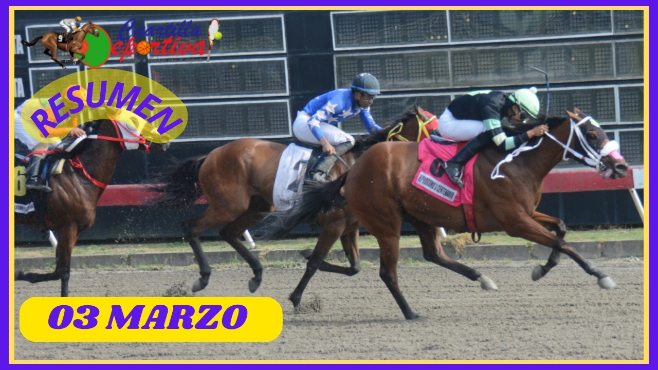 ✅RESUMEN 📽 martes 03 MARZO 2026, carreras caballos🏇 en el V Centenario💰