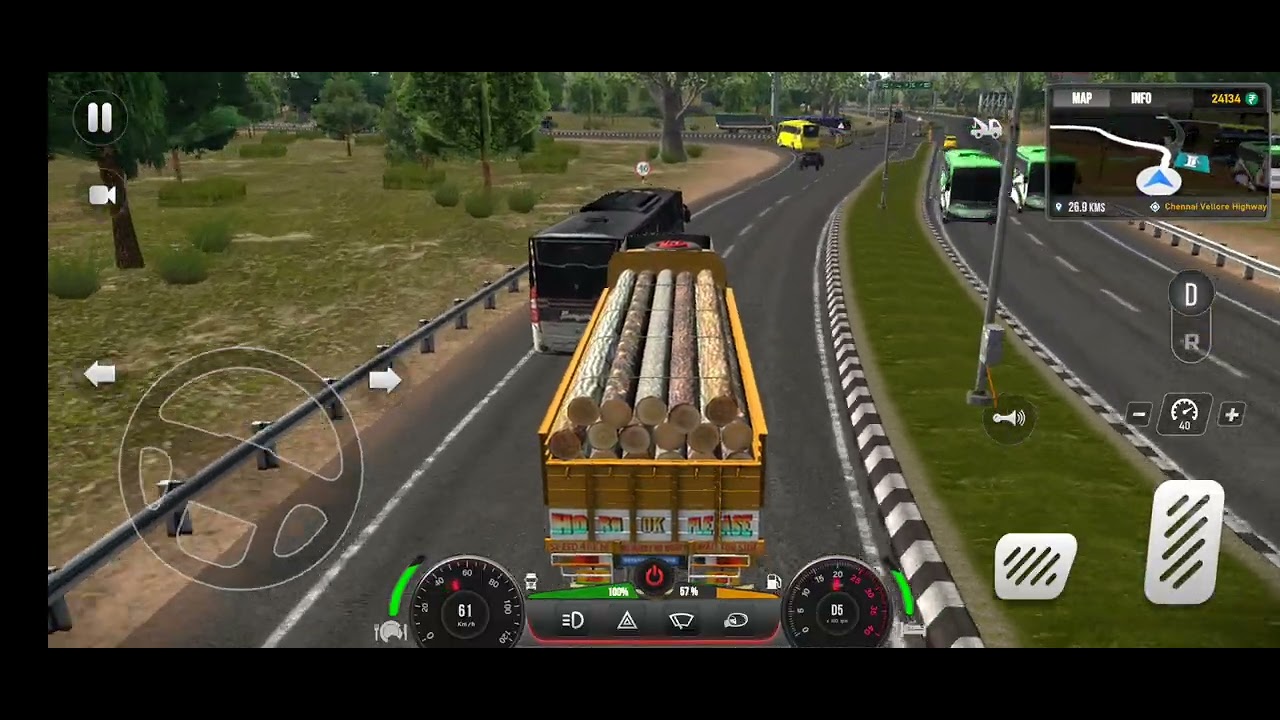 Indian truck game Driving simulator game #gotebaba #gaming