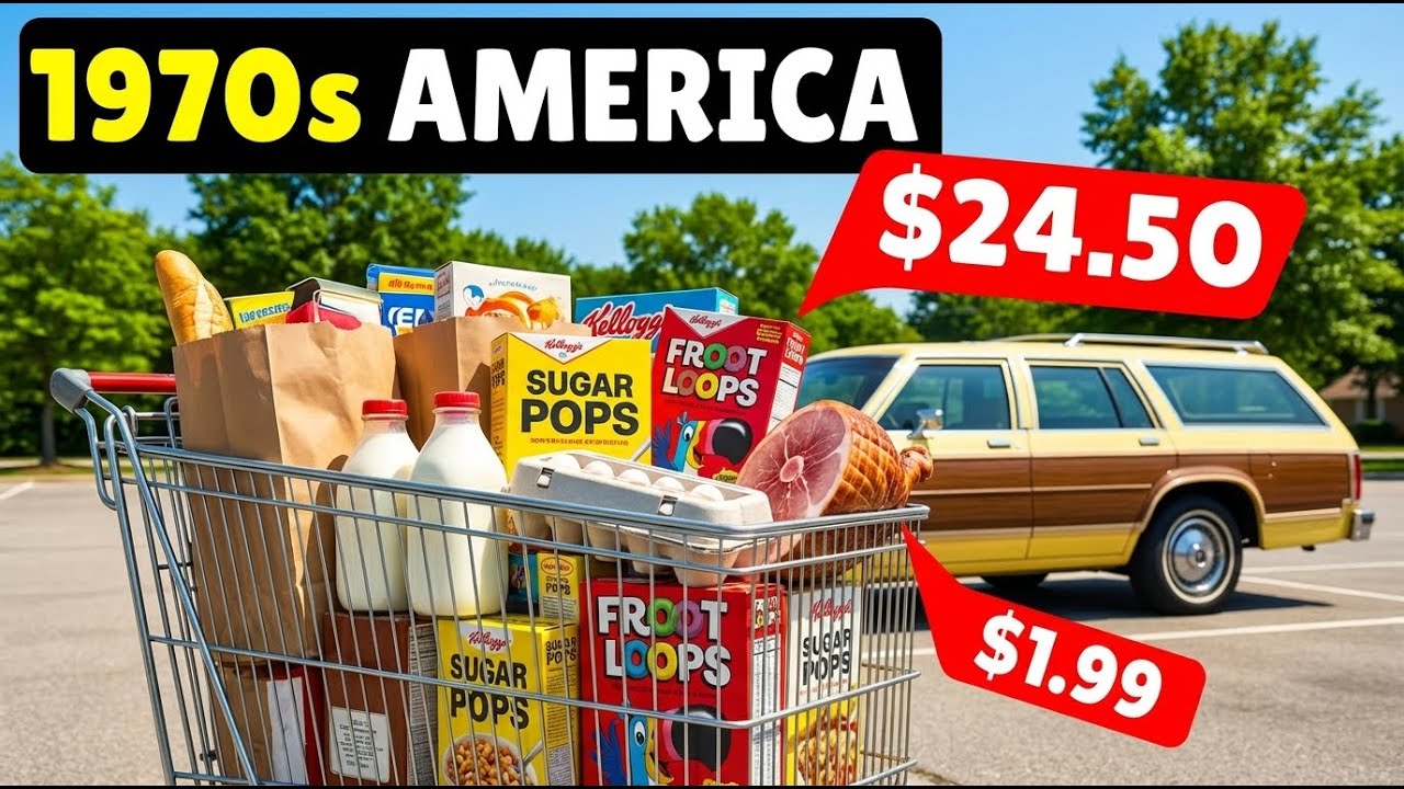 How Much Groceries Cost in 1970s America (Full Shopping Cart)