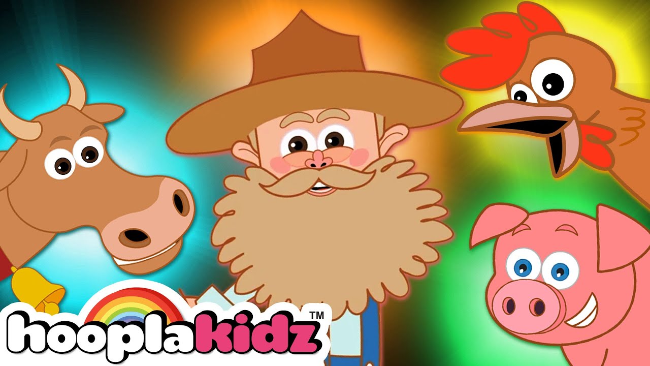 Old Macdonald Had A Farm Song - Animal Sounds | Nursery Rhymes by HooplaKidz