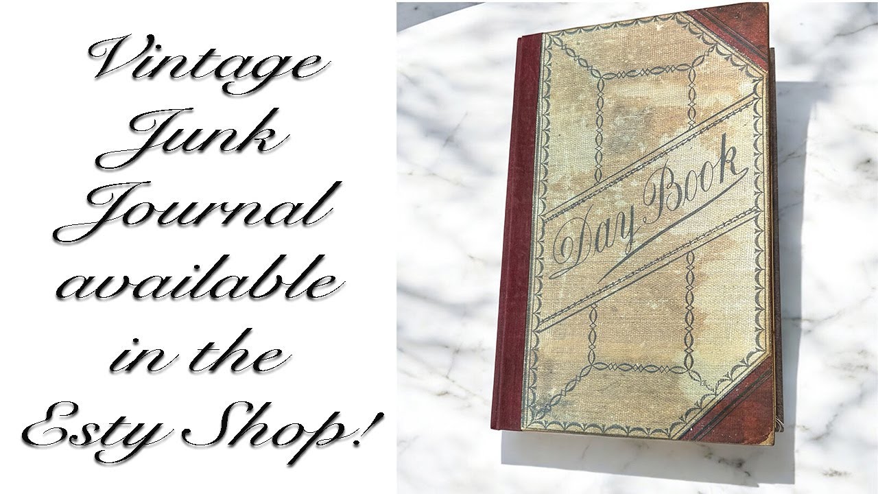 SOLD- Vintage Journal in the Etsy Shop! ( hopefully not blurry)  LOL