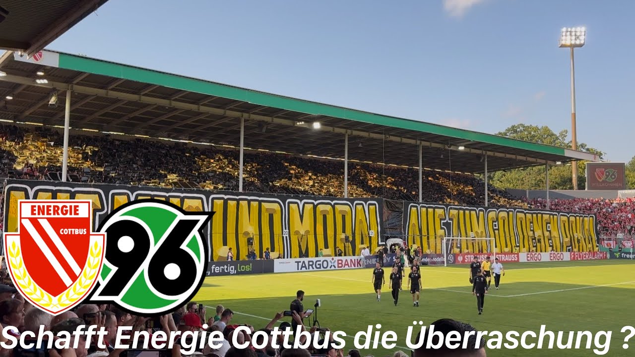 FC Energie Cottbus - Hannover 96 | Choreo, Hexenkessel & viel Pyro bei Pokalsensation in Cottbus