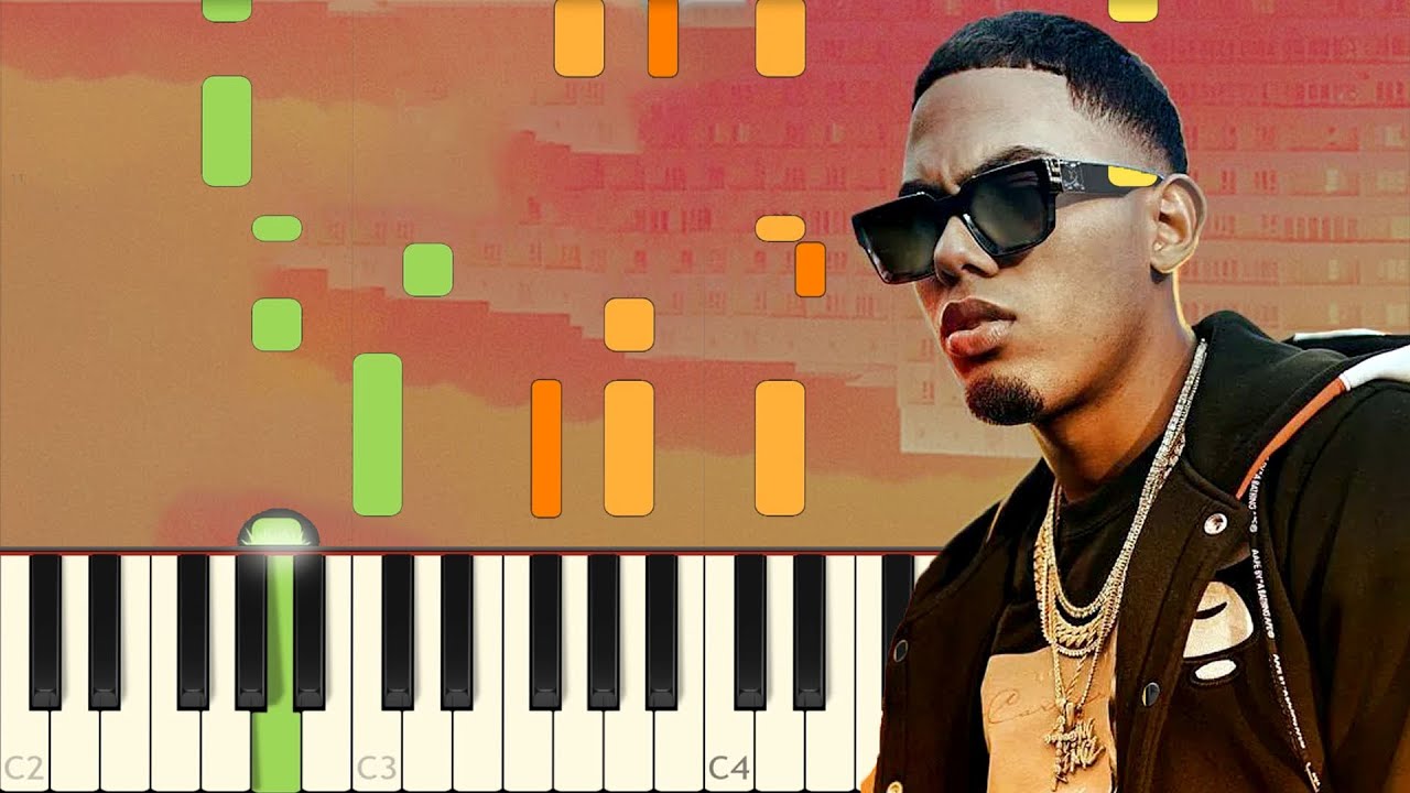 La Playa Remix - Myke Towers, Maluma & Farruko - Piano - Synthesia