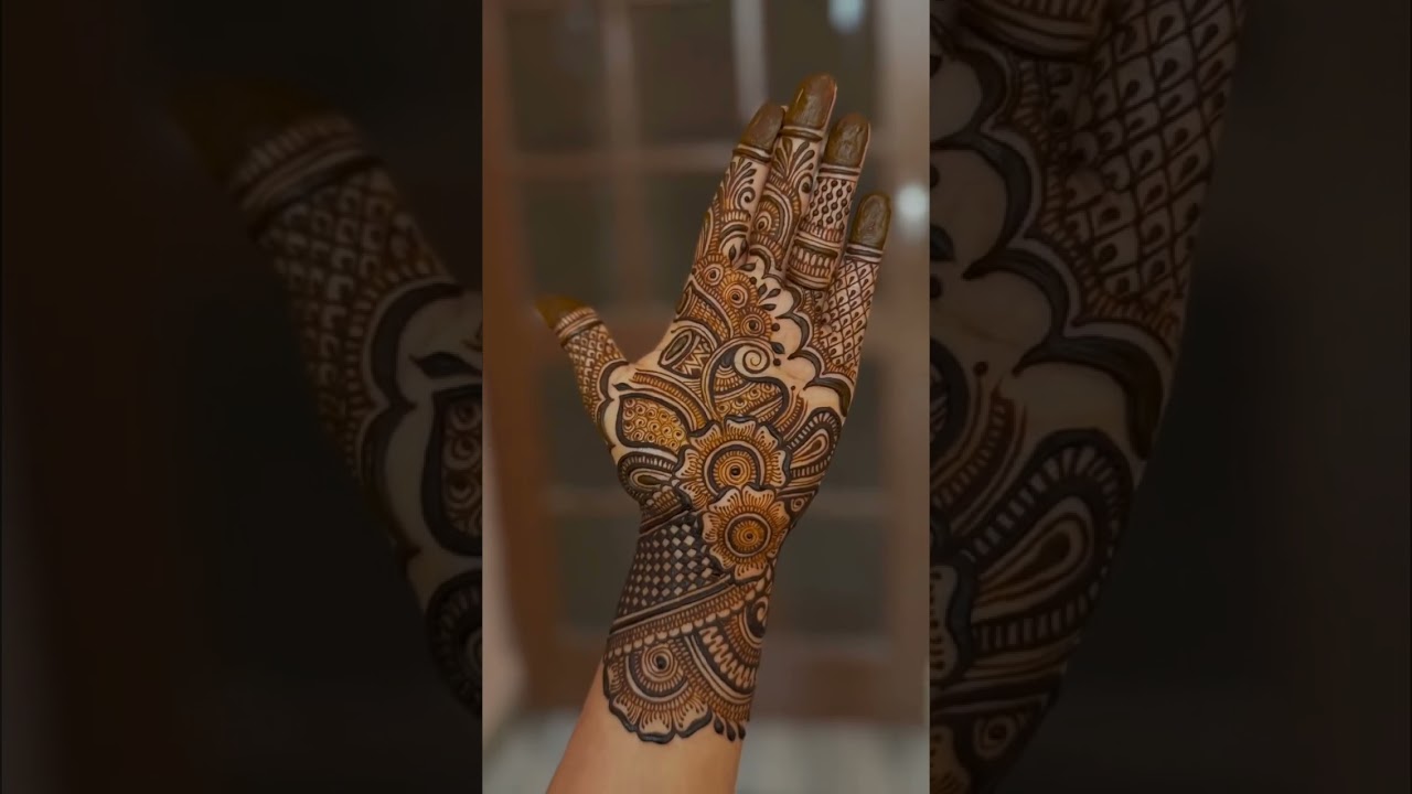 Unique and beautiful mahndi design | mahndi lagane ke asaan tareeke || #mahndi #henna #song #viral 