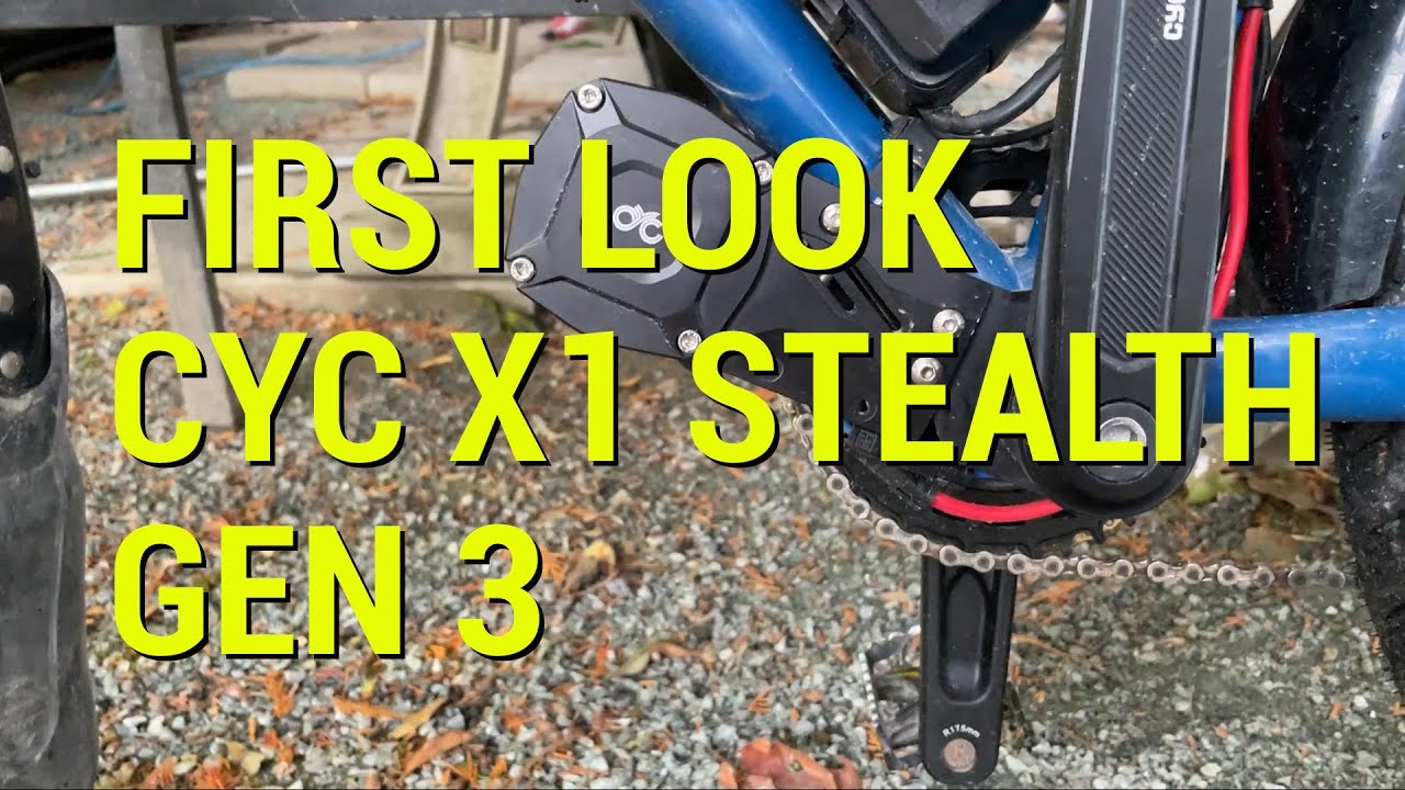 Первый взгляд на электровелосипедный двигатель CYC X1 Stealth Gen 3 с центральным приводом.