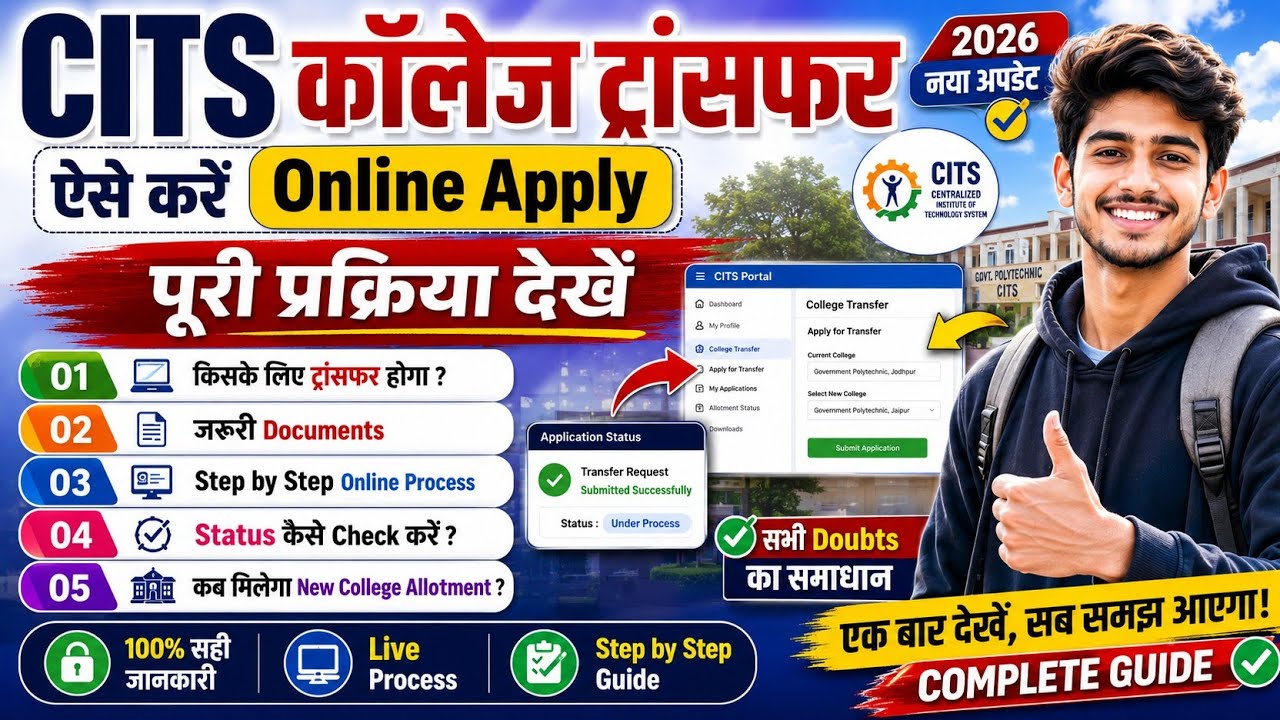 CITS College Transfer करने की पूरी प्रक्रिया देखें || CITS Admissions 2026