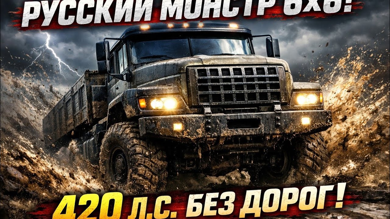 Стальной монстр бездорожья — Ural-6370 6x6, который не остановить! 🚛💪
