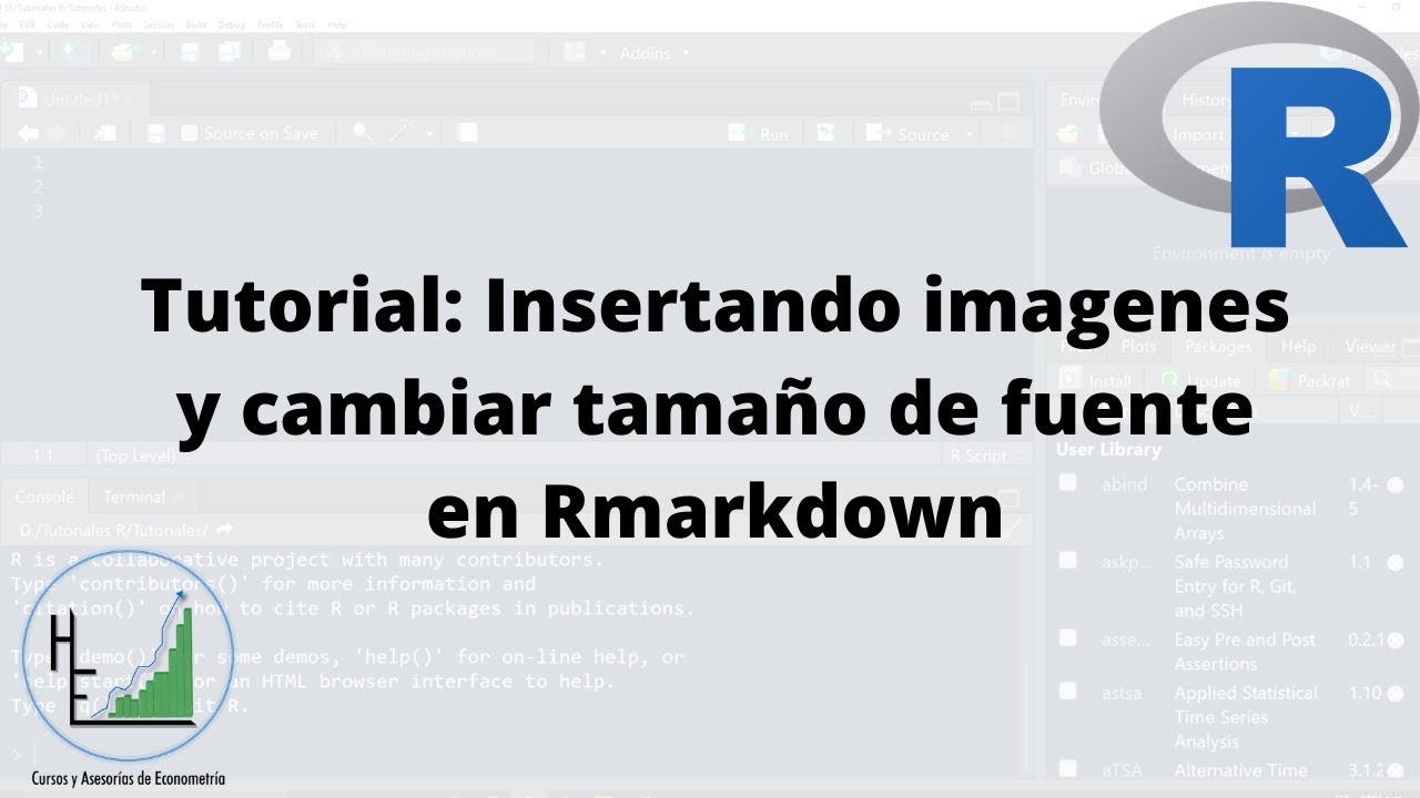 Tutorial: Insertar imágenes y cambiar tamaño de fuente en Rmarkdown.