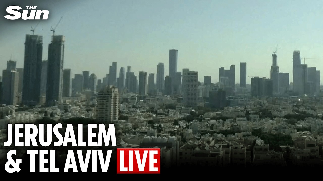 LIVE: View of Jerusalem & Tel Aviv skylines