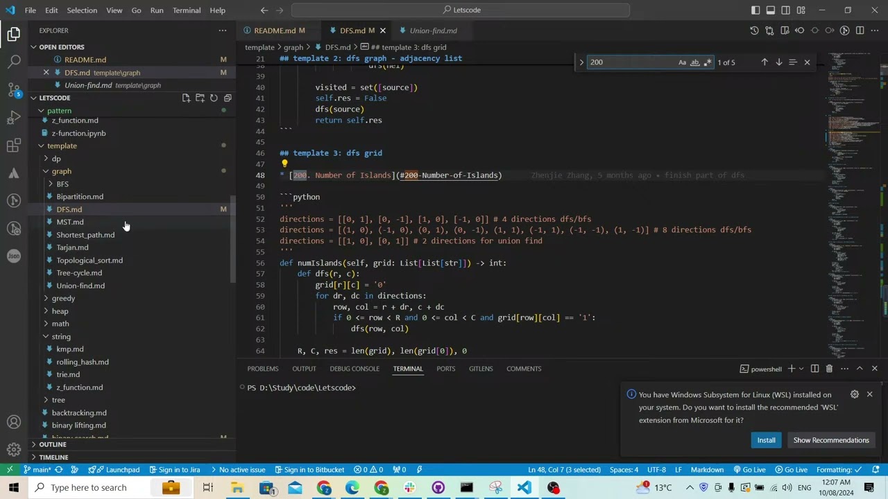 Leetcode 1559. Detect Cycles in 2D Grid (union find)