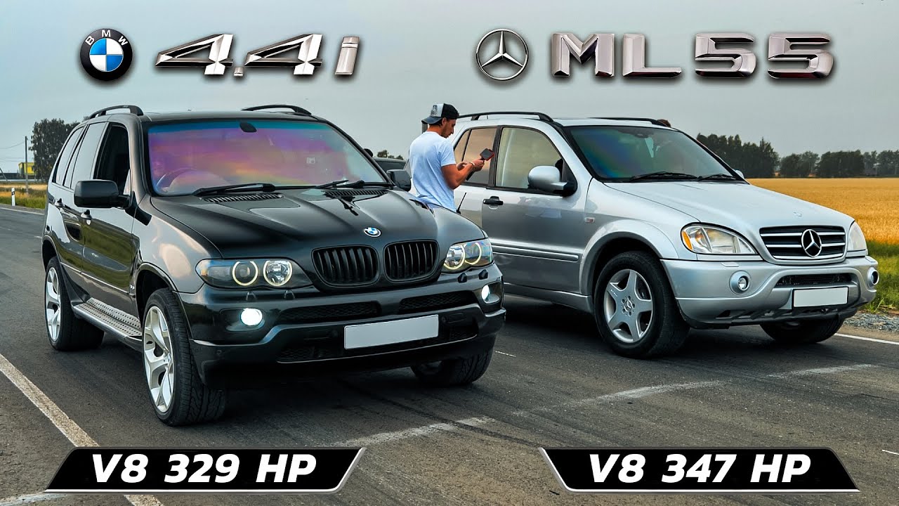 AMG ML55 vs BMW X5 4.4 vs Porsche Cayenne S vs Infiniti FX35 vs BMW X5 4.8 E70