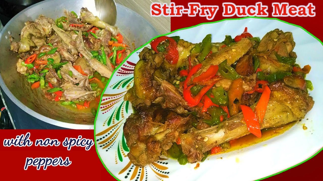 Stir Fry Duck Meat with Non Spicy Peppers | Fragrant Colorful & Enjoyable | Recipe of my Guest