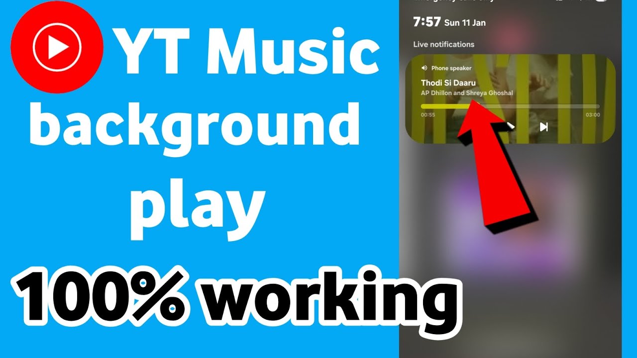 how to play background music on yt music / yt music me background play kaise kare - background play