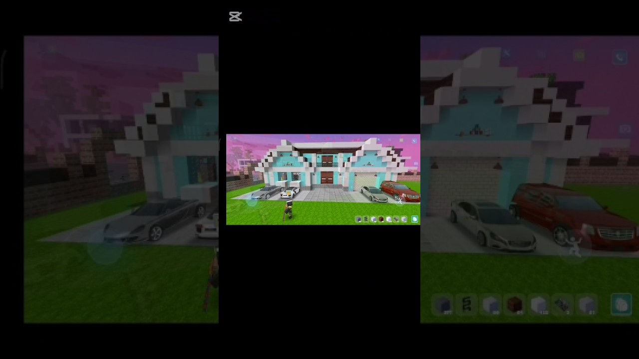 I made a beautiful Luxury modern House in school party craft game #partycraftgame #schoolpartycraft