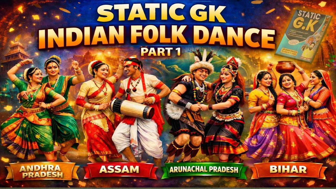 भारत के लोक नृत्य | Indian Folk Dance Part 1 | Static GK by navin sir rwa
