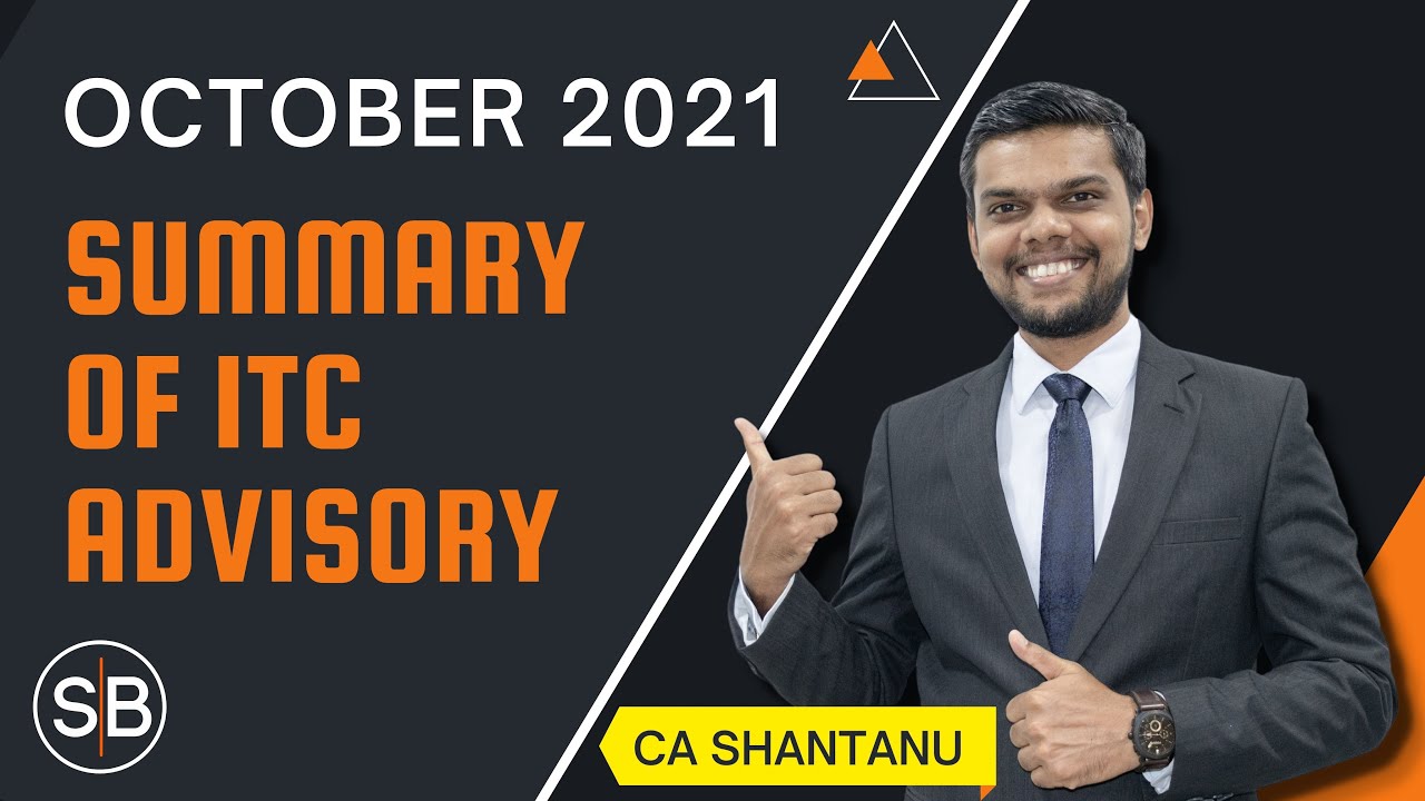 GST Advisory on Input Tax Credit issued on 17 October 2021 | English