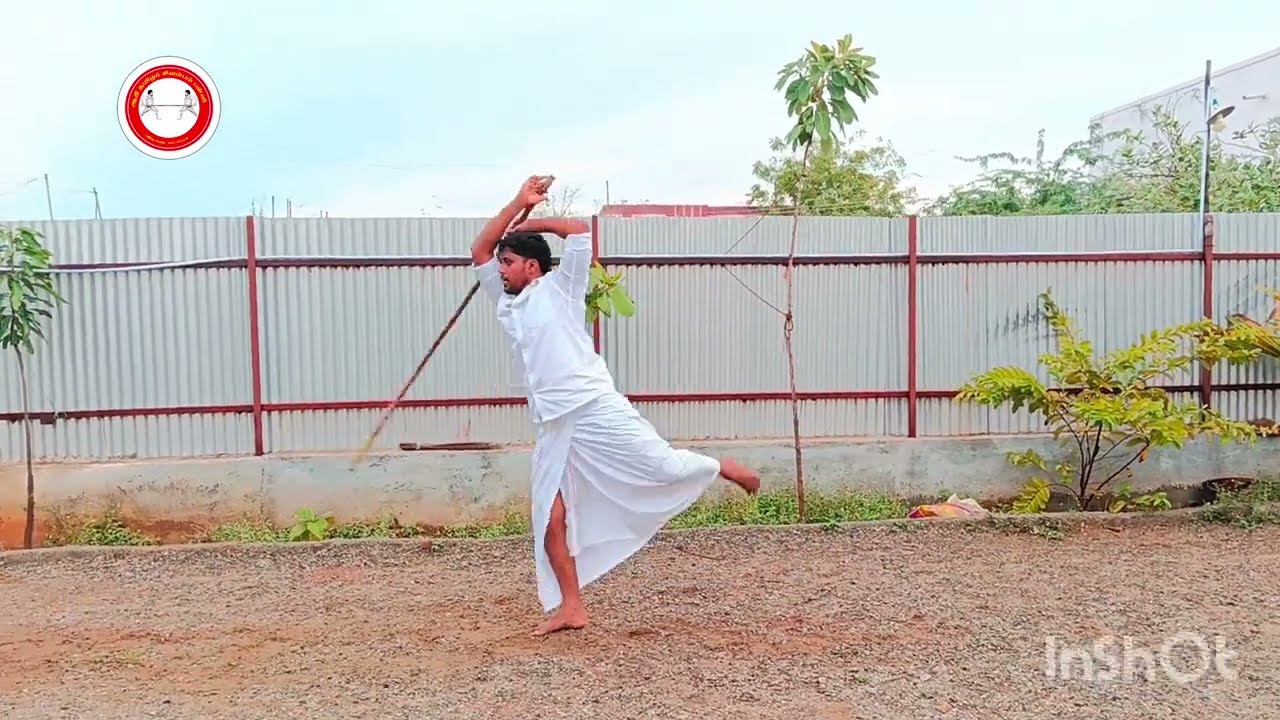 சிலம்பத்தில் உள்ள நெடுங்கம்பு பாடம் முதுகுபிரட்டி நான்கு அடி சவுக்கு பாடம் பத்து#silambam 