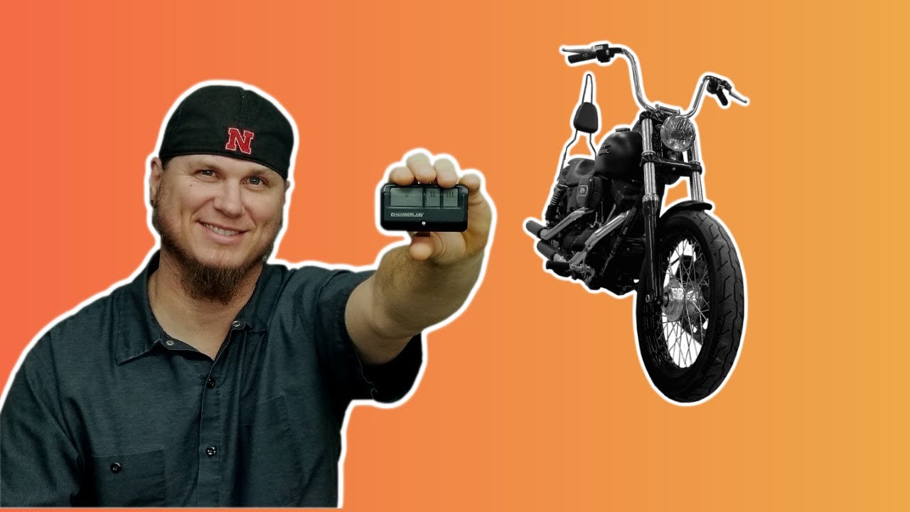 DIY motorcycle garage door opener. Install and wiring