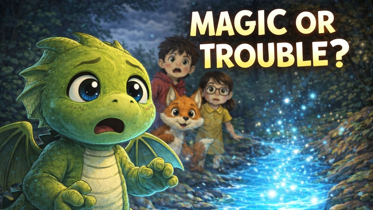 ✨ The Mystery of the Glowing Water | Kids Bedtime Story About Bravery & Teamwork #kidsstories