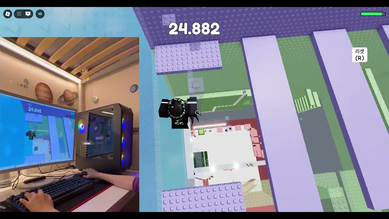 (손캠)1분 잼못타 47.773 #roblox #1분잼못타 #잼못타손캠 #손캠 @Roblox