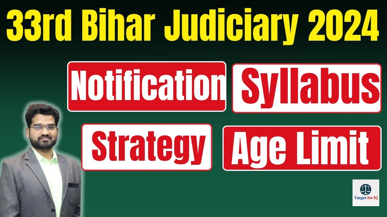 33th Bihar Judiciary Syllabus 2024