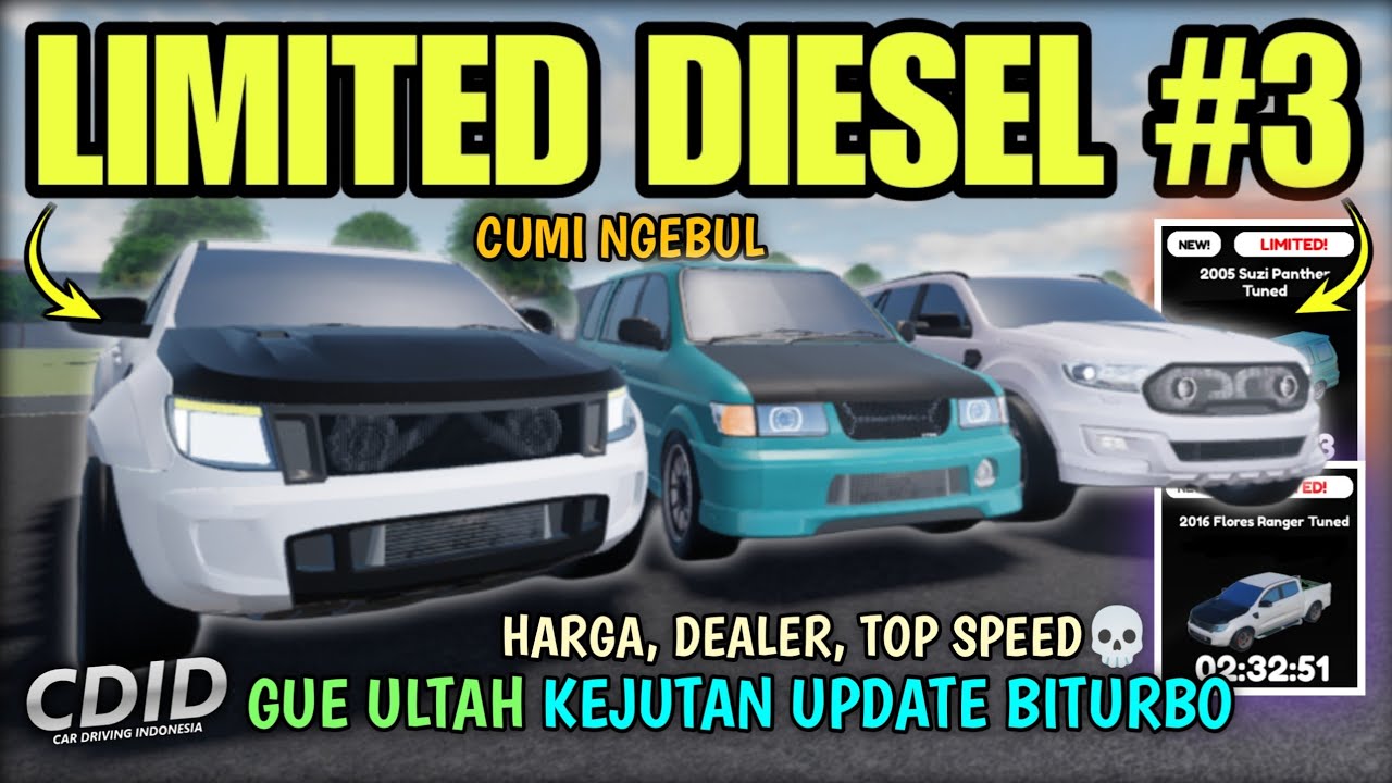 LIMITED CUMI BITURBO RILIS CDID UPDATE WEEKLY #3!! EVEREST, RANGER, PANTHER | CDID V2.2 Roblox