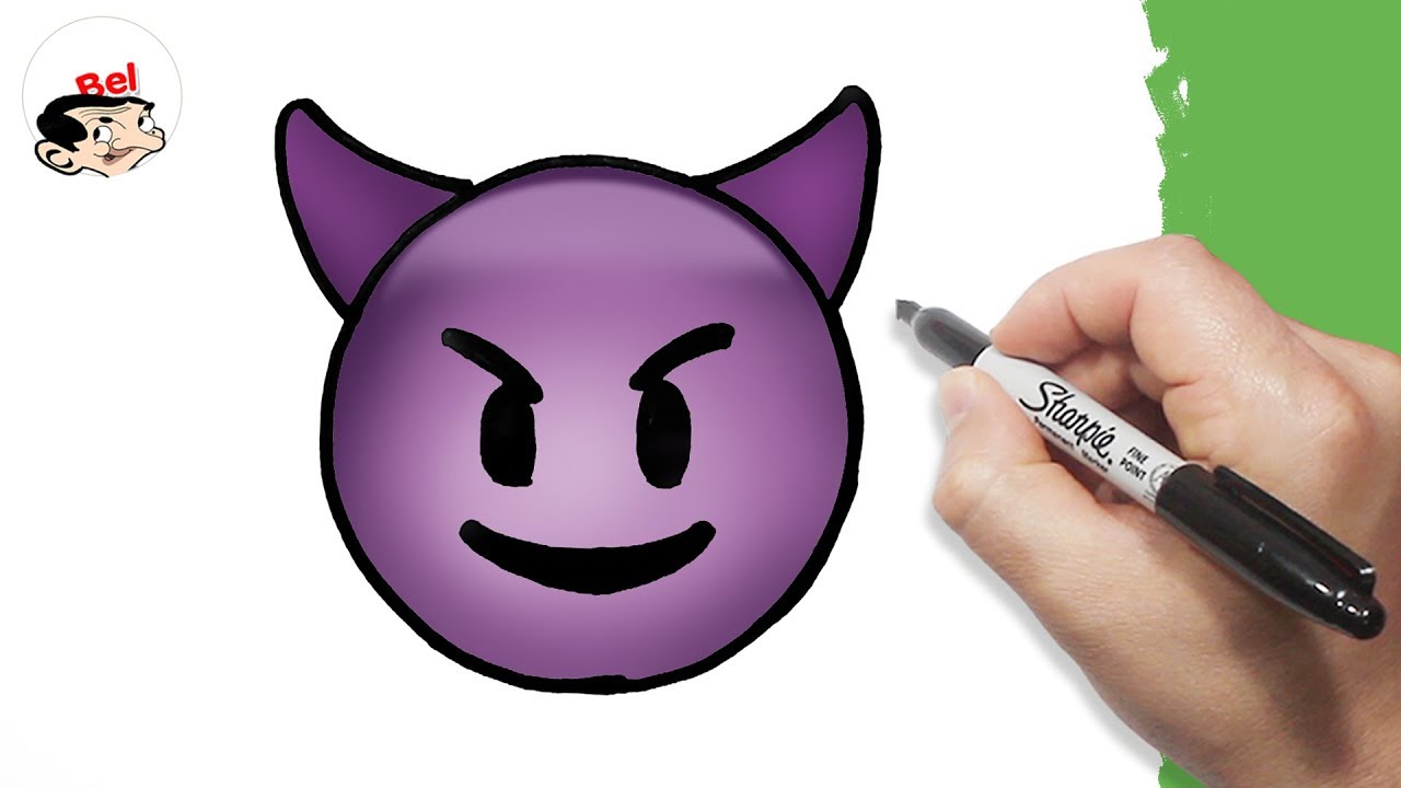 رسم إيموجي الوجه الغاضب بالخطوات | رسم فيسات | How to draw emojis