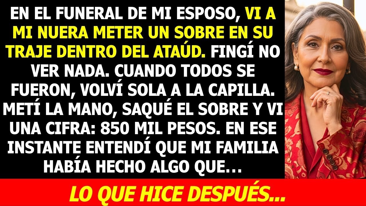 Vi a Mi Nuera Esconder un Sobre en el Traje de Mi Esposo Muerto… Y en 72 Horas Empezó la Justicia