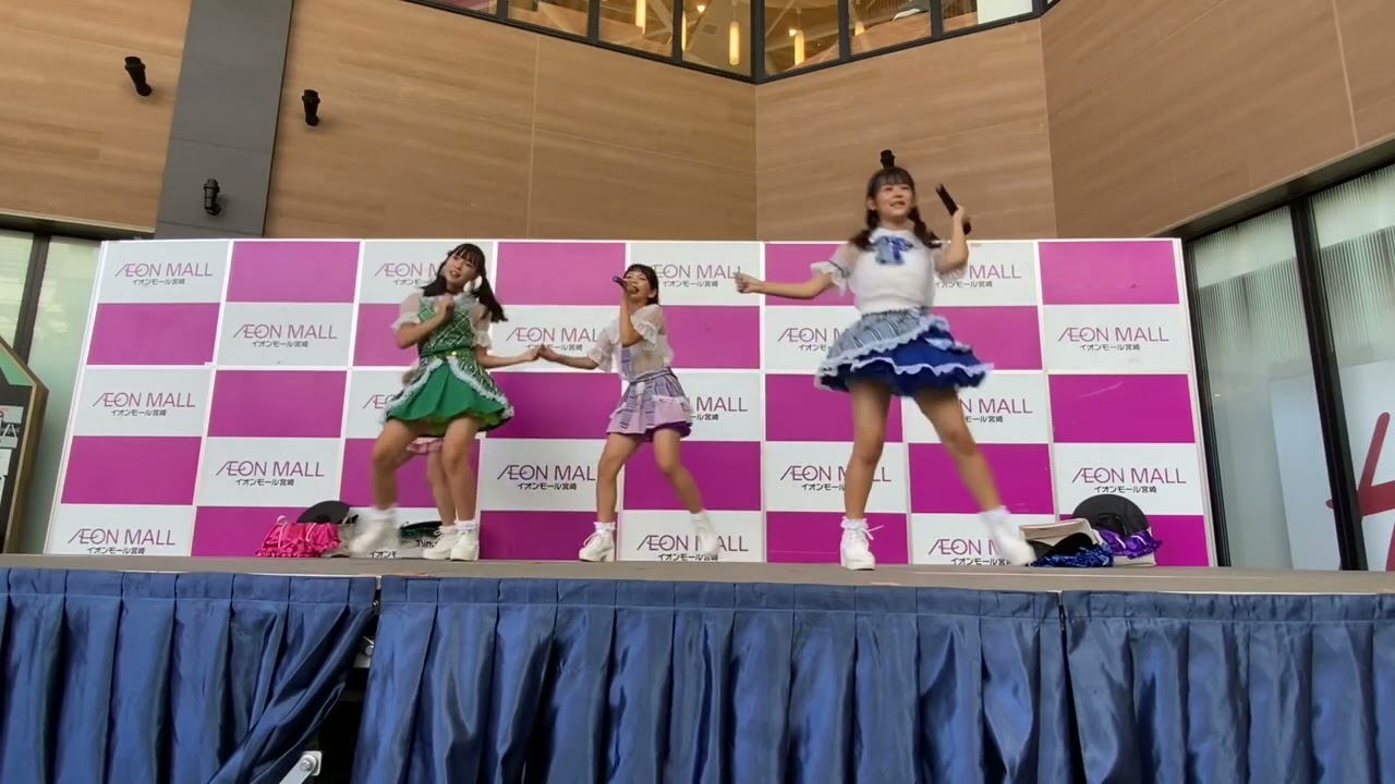 (2023/07/17) 九州アイドルまつり2日目 イオンモール宮崎　bridge･Go♪hug♡ステージZEROdanceschool　みづき💚なおか💙りのあ🩷ひより💜