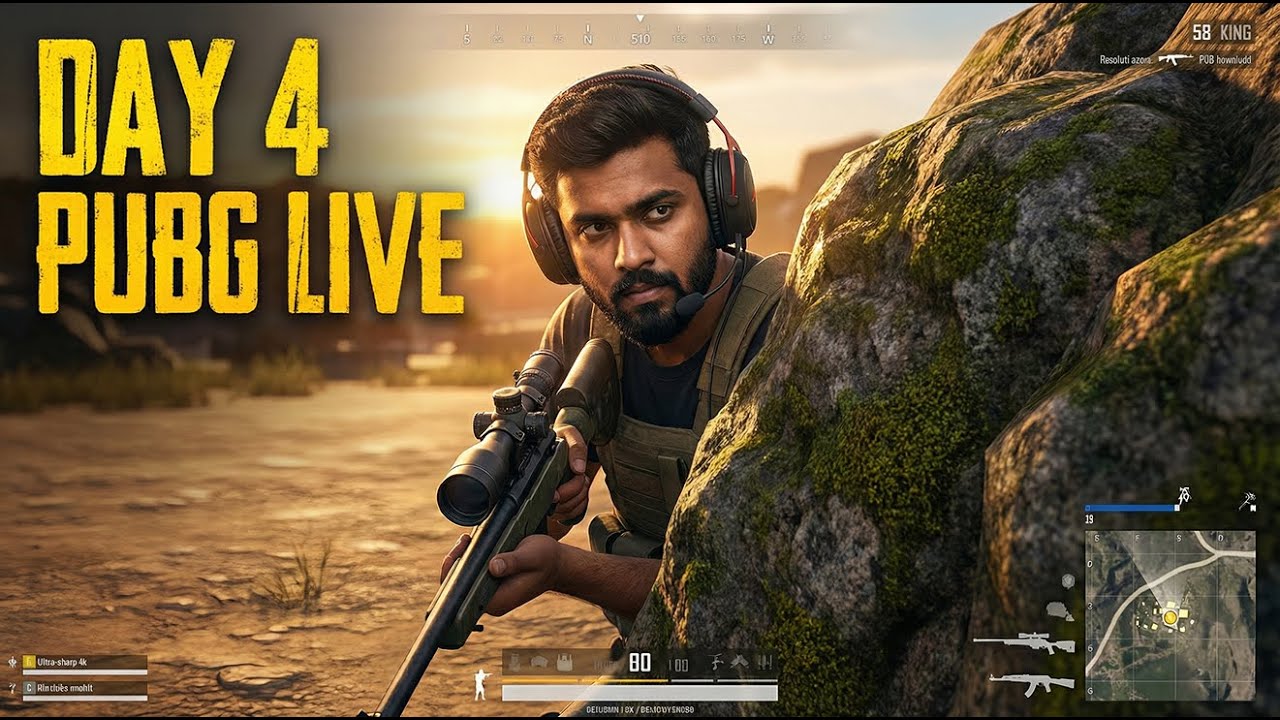 Day 4 PUBG PC LIVE 😈 Tactical Gameplay | Road to Chicken Dinner