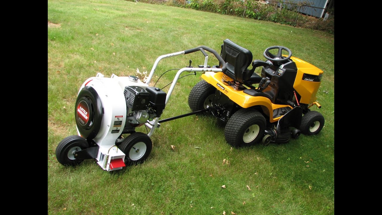 Little Wonder blower attached to tractor