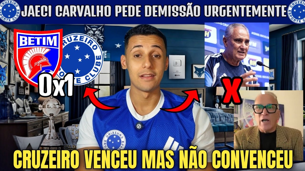 😡😱 MATHEUS PEREIRA SALVOU A PELE DO TITE E JAECI CARVALHO NÃO PERDOA APÓS CRUZEIRO 1X0 BETIM.
