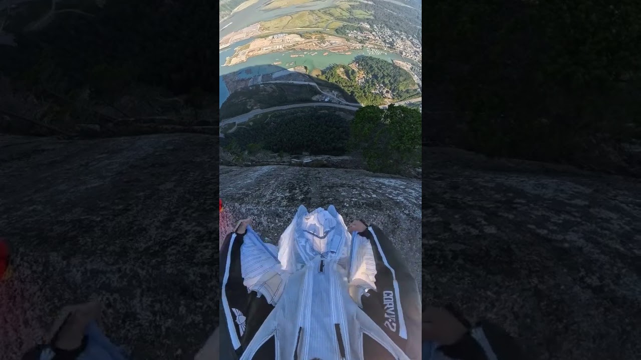 Wingsuit Squmish off Peak 1 Canada #mountainswiev #shorts #fly