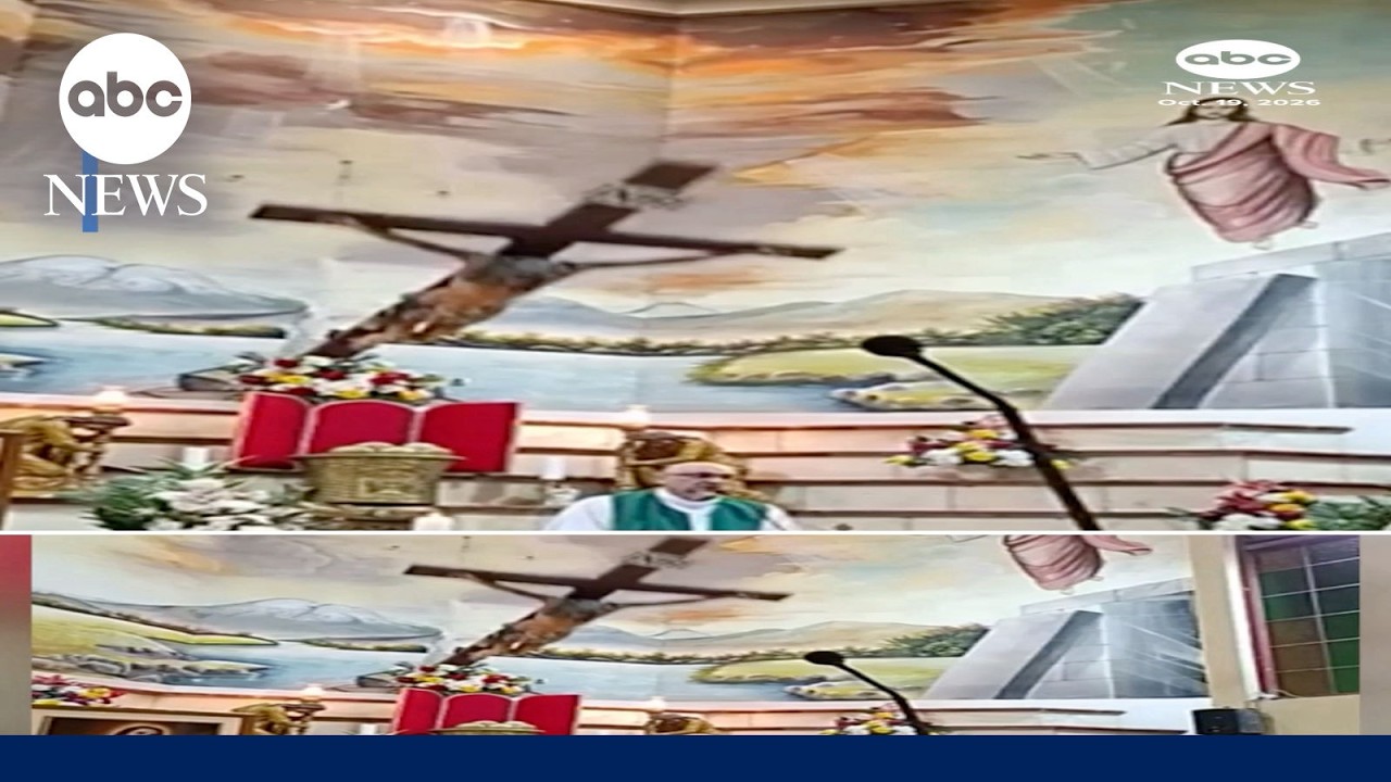 Catholic priest killed by falling cross during livestreamed Mass in Ecuador