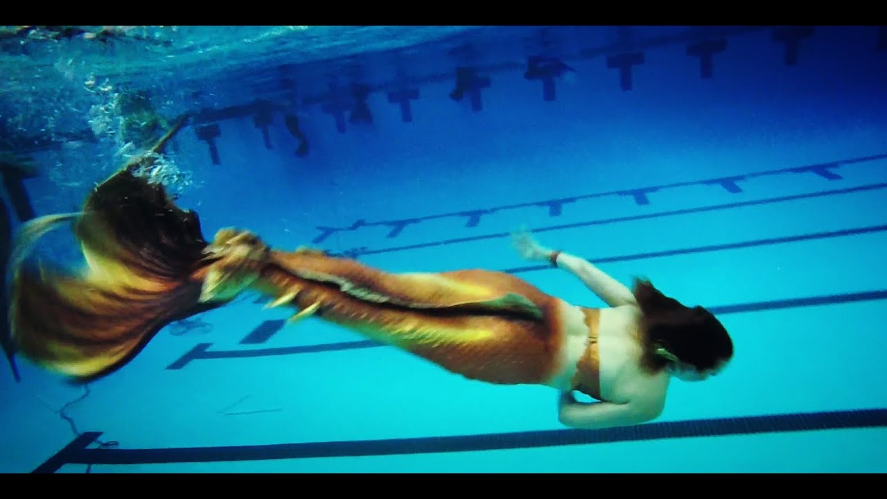 Raina's first swim in her new Merbellas tail at NCMerfest 2015
