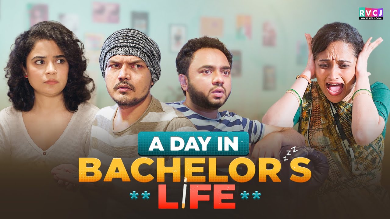 A Day In Bachelors Life | Lalitam Anand, Zuber Shaikh, Bhakti Desai, Prachi Hada & Chinmay | RVCJ