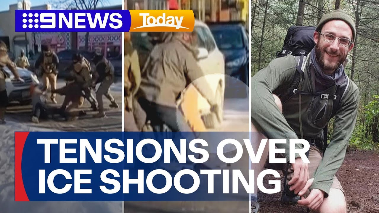 US government clashes with local authorities after ICE shooting of nurse | 9 News Australia