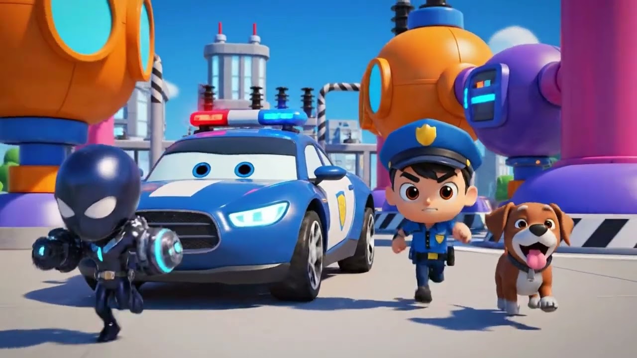 Police Car Song for Toddlers | The Wheels on the Police Car