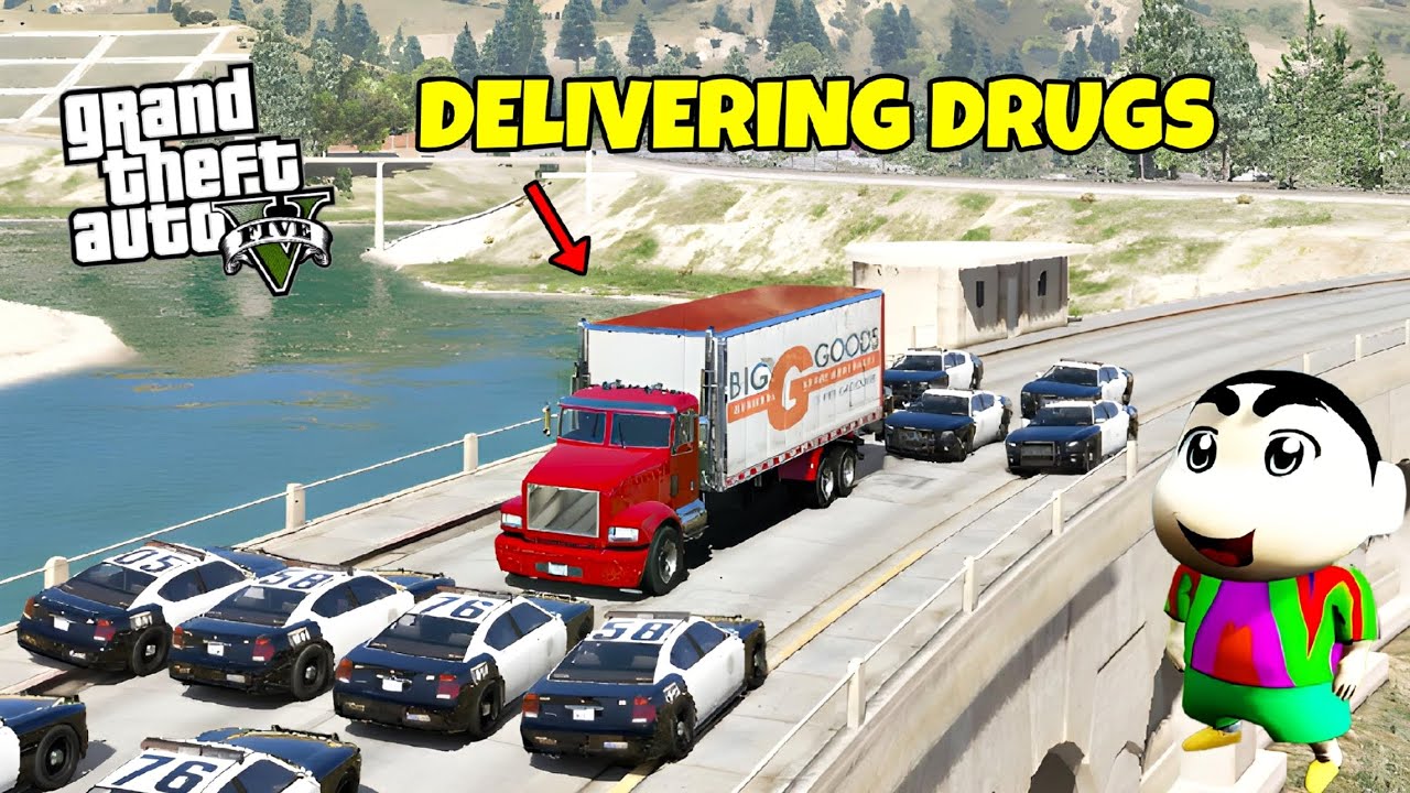 GTA 5 : FRANKLIN AND SHINCHAN DELIVERING DRUGS 😯 WORTH 80 CRORES