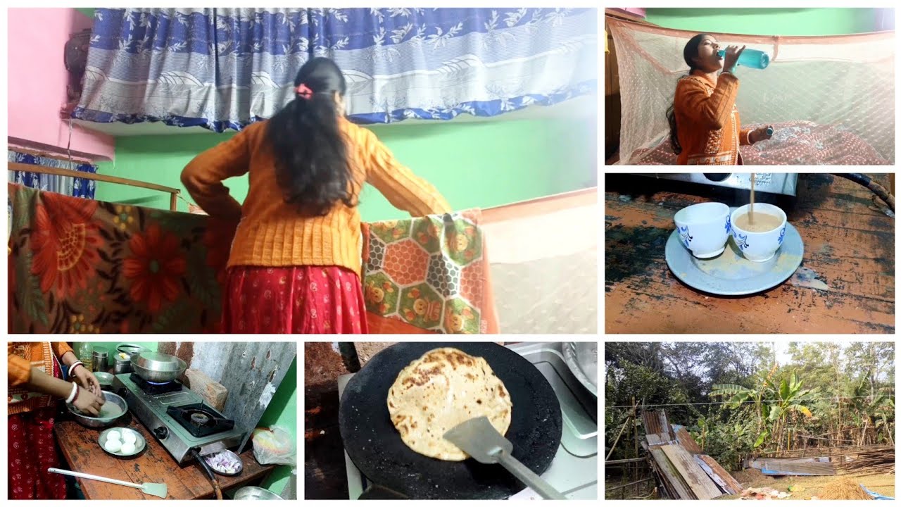 গাছপালায় ঘেরা🏠গ্রামের বাড়ি শীতের হাড়কাঁপানো ঠান্ডা থেকেএইভাবে রাত্রি বেলায় নিজেদের সুরক্ষিত রাখি