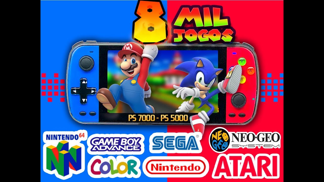 Cart&atilde;o de Jogos para PS 7000 e PS 5000 com mais de 8 Mil Jogos