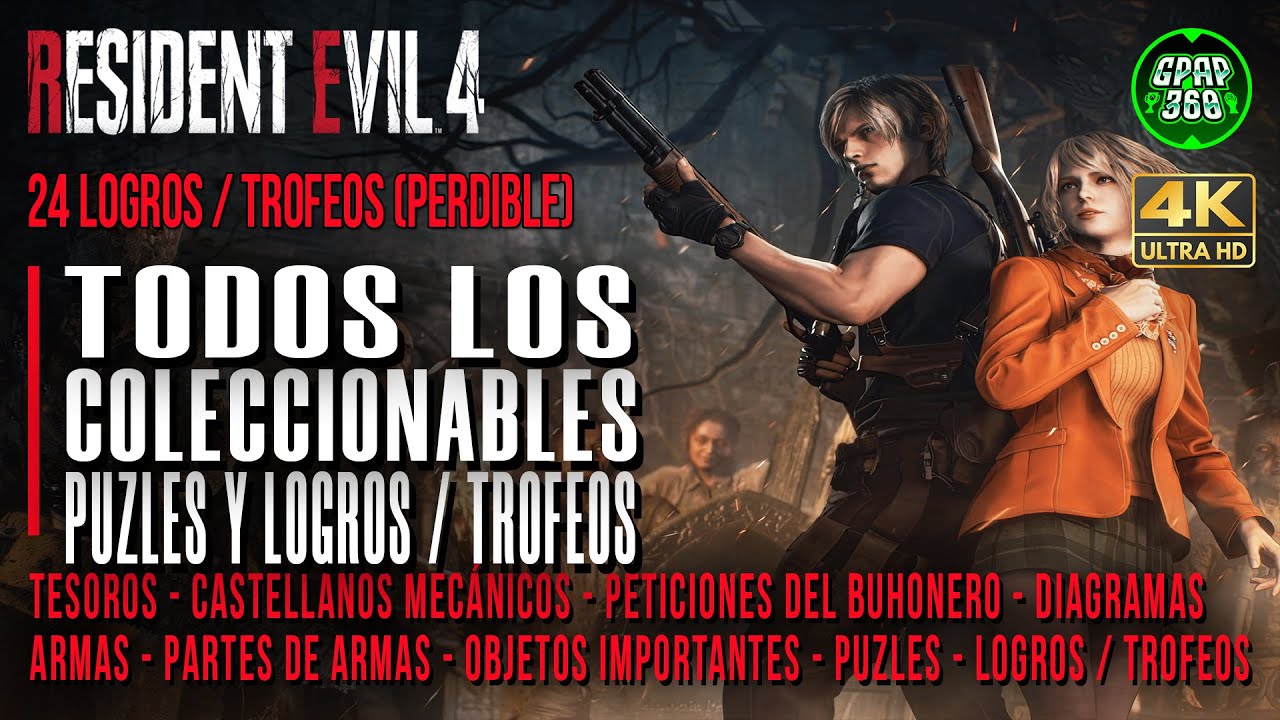 Resident Evil 4 Remake | Gu&iacute;a de TODOS los Coleccionables, Puzles y 24 Logros / Trofeos (PERDIBLE)