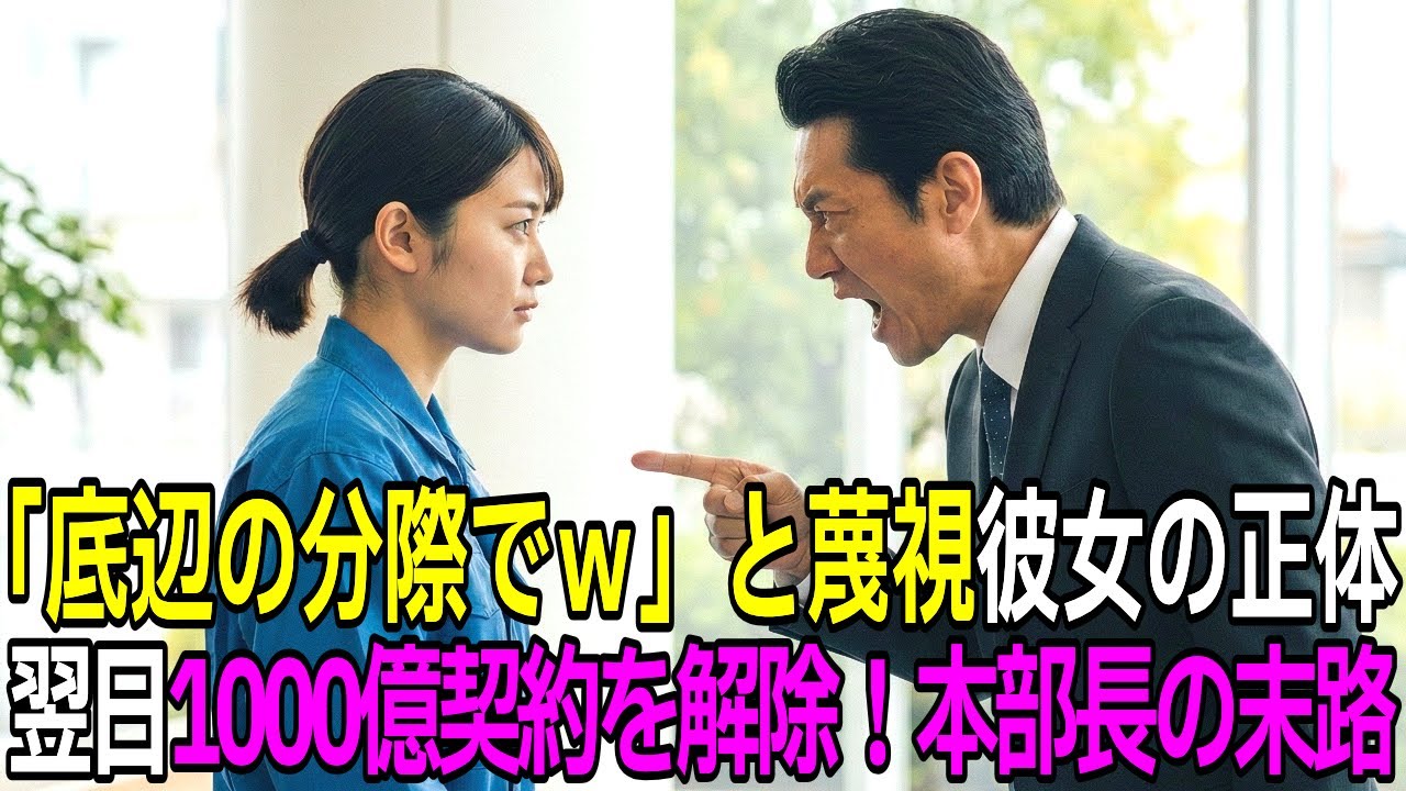「底辺清掃員がビルオーナー？じゃあ証拠を見せろｗ」20代女性を追い出したエリート本部長→「…わかりました」お望み通り全契約（1000億）解除した結果…【スカッとする話】【朗読】