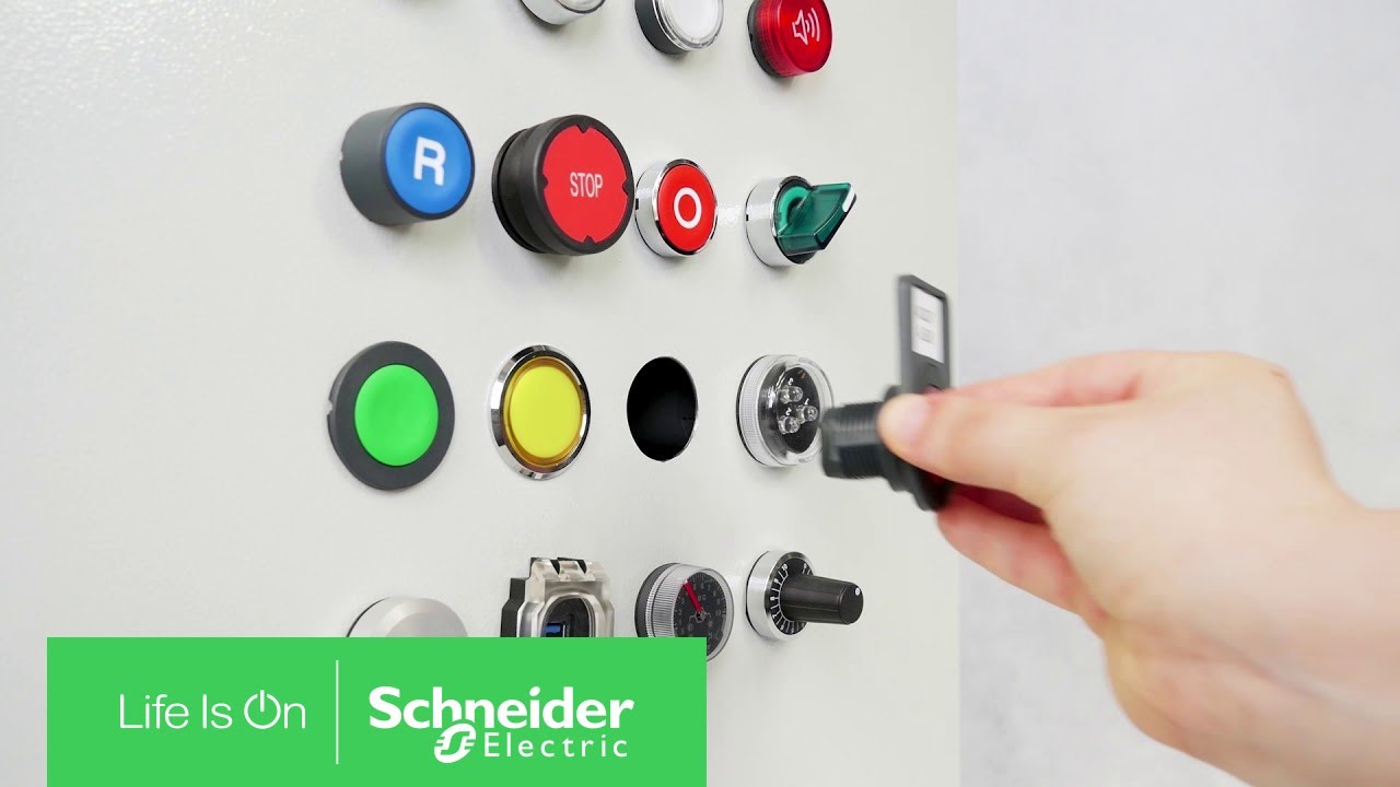 Harmony Flush XB4F/XB5F - Montage Schildträger  | Schneider Electric