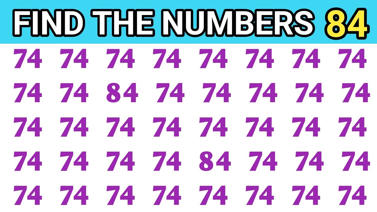 Test Your Observation Skills - Find The Different Before Time Out [Numbers and Letters Edition]