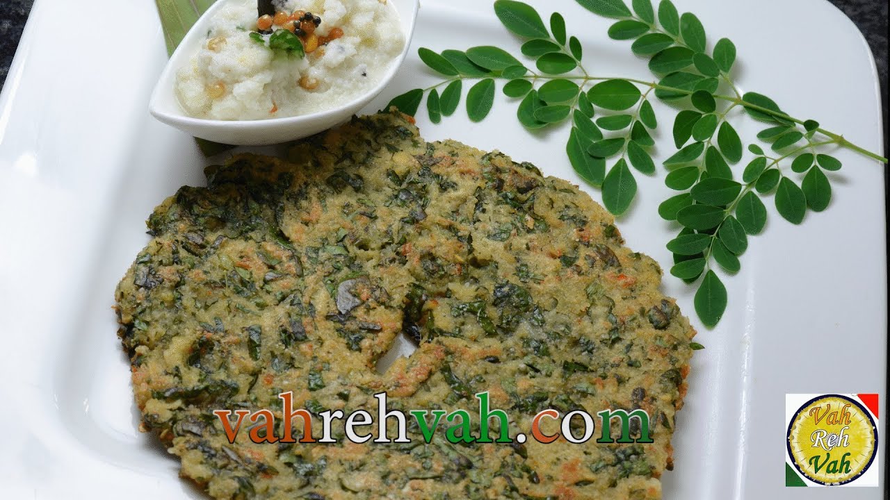 Drumstick Leaves Adai  - By VahChef @ VahRehVah.com