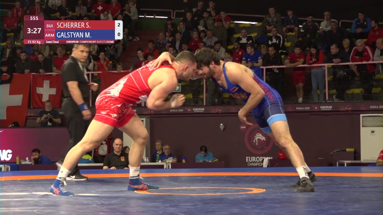 1/2 FS - 92 kg: S. SCHERRER (SUI) v. M. GALSTYAN (ARM)