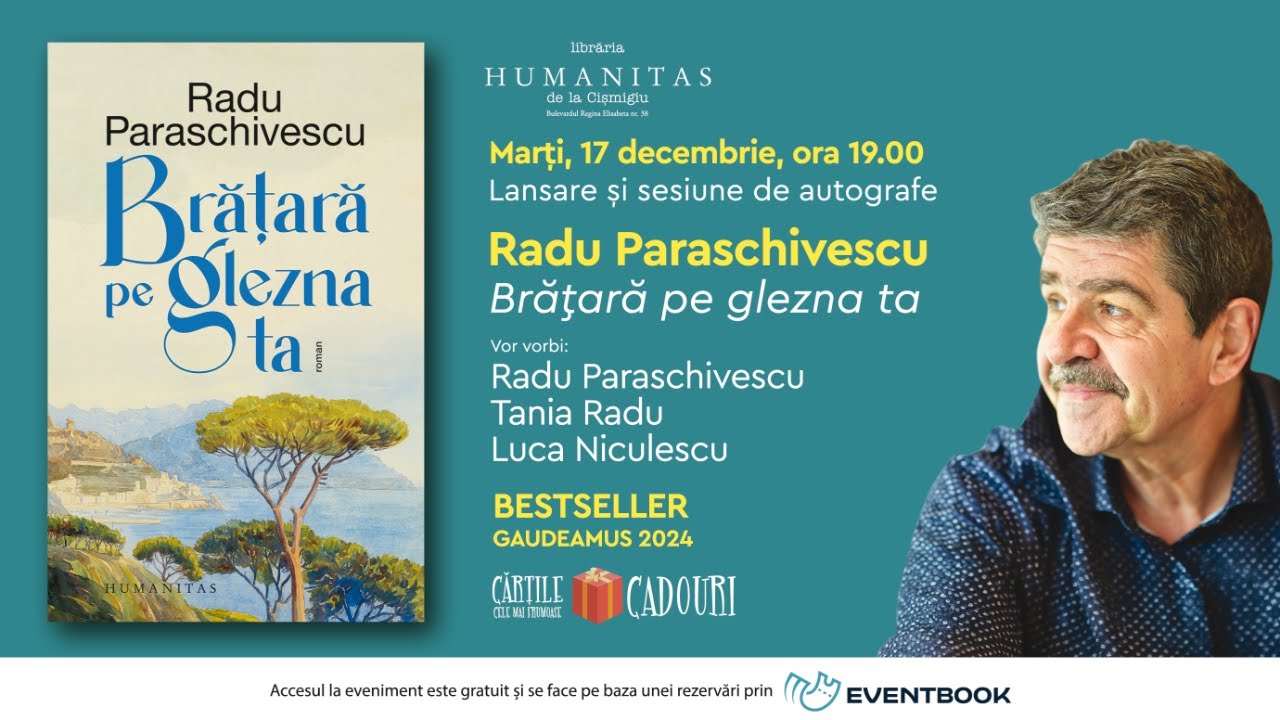 Eveniment Radu Paraschivescu - lansarea romanului „Brățară pe glezna ta”