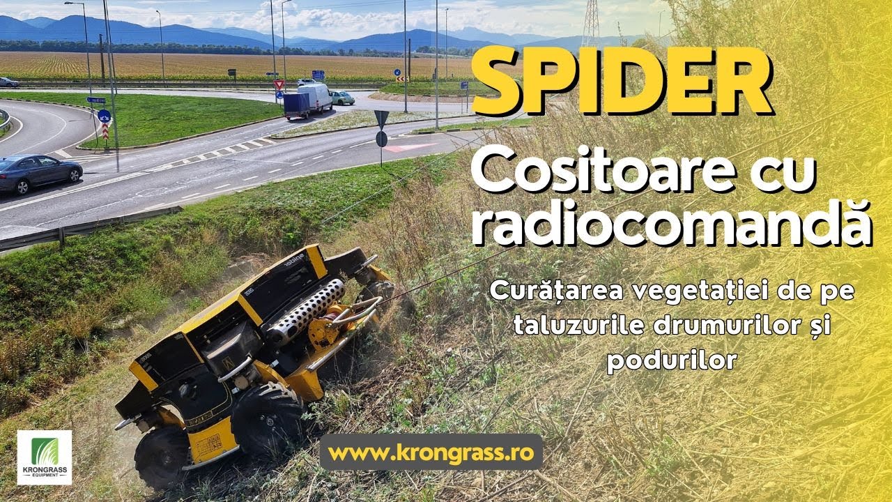 Cositori SPIDER - Curățarea vegetației de pe taluzurile drumurilor și podurilor